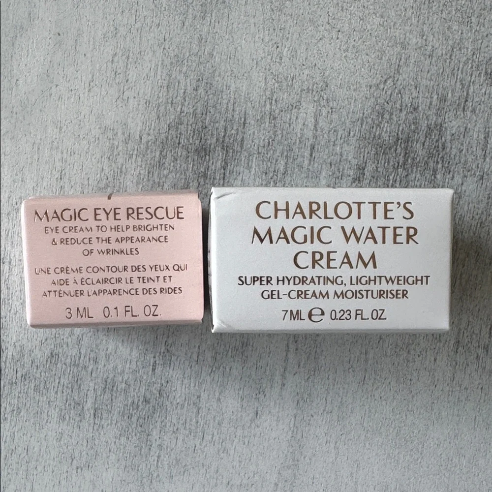 Charlotte Tilbury Magic Water Cream and Eye Rescue Duo Travel Size Samples